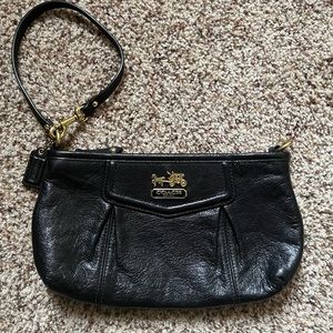 Leather Coach Wristlet